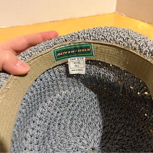 Adventurer Straw Hat Women’s One Size Blue Grey - Picture 8 of 8